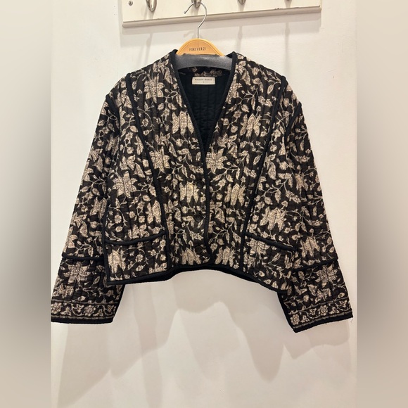 Madison Hotel Embroidered Black and Cream Women's Jacket - Picture 2 of 3